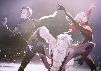 Yuuri, Yurio and Victor (Yuri on Ice)