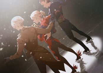 Victor, Yuuri, Yurio (Yuri on Ice)