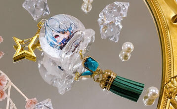 Liquid windchime acrylic charm