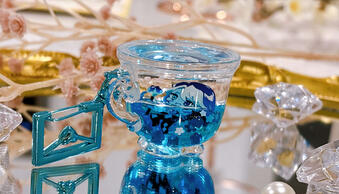 Liquid teacup acrylic charm