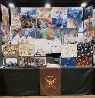 Anime Frontier 2024 Artist Alley Setup